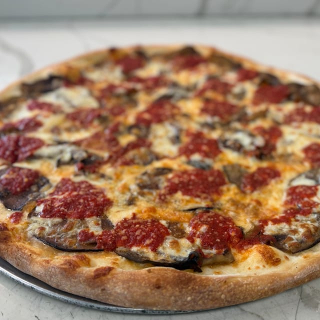 Baby Eggplant Pizza.