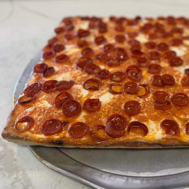 Sicilian Vodka Roni Pizza.